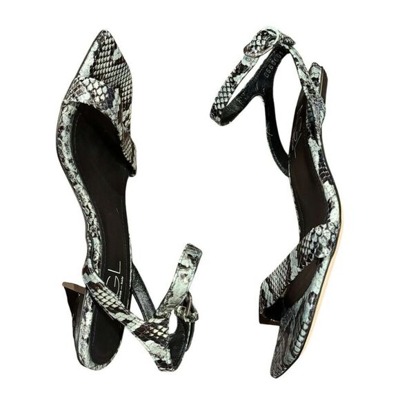 AGL ATTILIO GIUSTI LEOMBRUNI Angie Ankle Strap Sandal In Menthe-nero NWT Size 36 - Picture 3 of 6